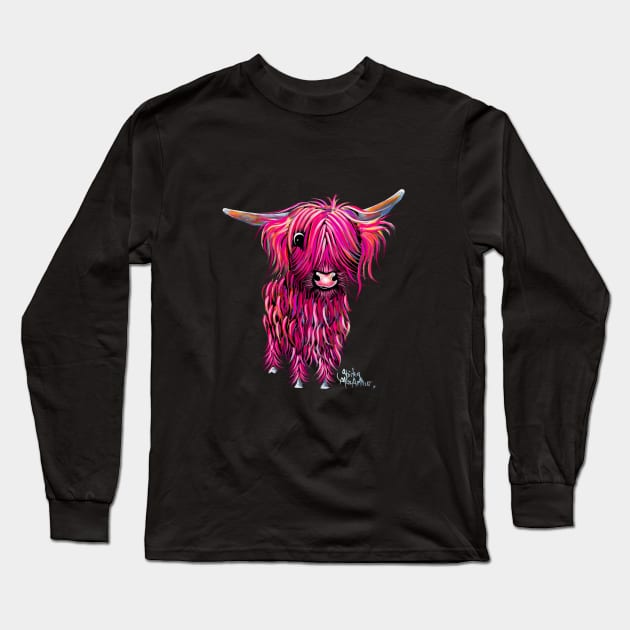 HiGHLaND CoW PRiNT SCoTTiSH ' LoVe HeaRT 2 ' BY SHiRLeY MacARTHuR Long Sleeve T-Shirt by ShirleyMac